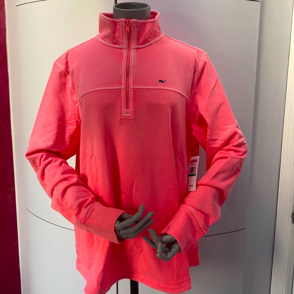 Vineyard Vines fashion knits garment dyed relaxed 1/4 zip top,  pullover.